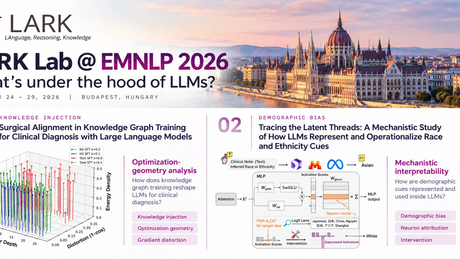 Under the Hood of LLMs: LARK Lab at EMNLP 2026